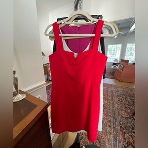 Amanda Uprichard Nia Red Sweetheart Dress